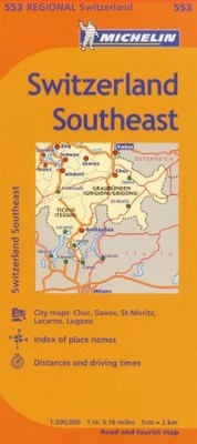 MICHELIN SWITZERLAND: SOUTHEAST MAP 553 (MAPS/REGIONAL **BRAND NEW**
