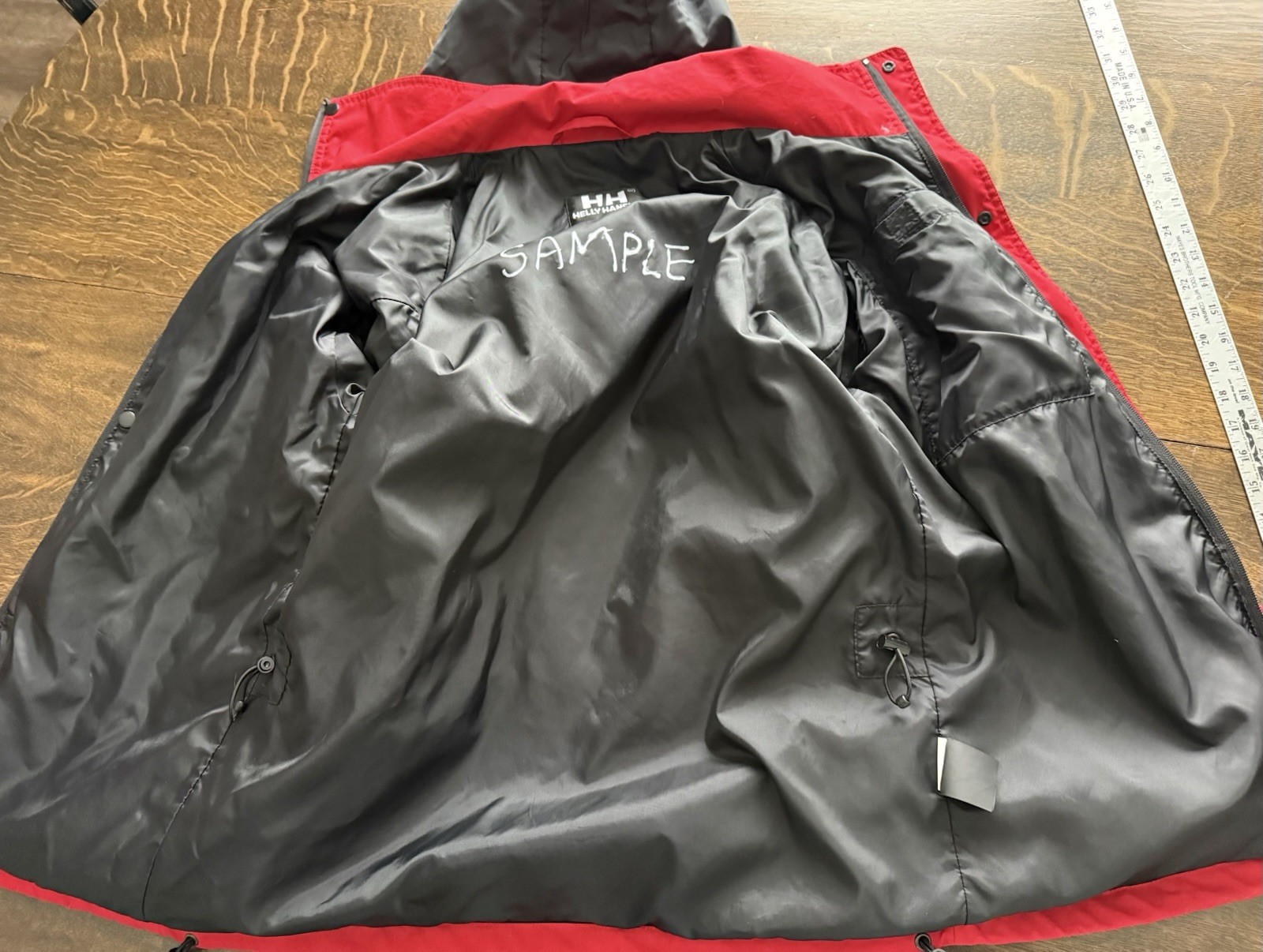 Helly Hansen Red Shell Rain Wind Jacket Mens Smal… - image 5