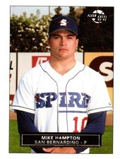 1992 Fleer Excel Mike Hampton #225 San Bernardino Spirit Baseball Card Rookie. rookie card picture