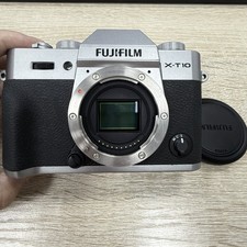 FUJIFILM X-T10 Mirrorless Camera Body 16.3MP With battery and charger Silver