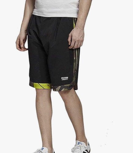 Adidas Originals Ryv tarnfarbene Shorts Sport schwarz GK5915 neu mit Etikett Herren Größe Medium Gürtel