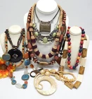 VINTAGE TO NOW FASHION/COSTUME JEWELRY NECKLACE LOT, ASSORTED TYPES & MATERIALS