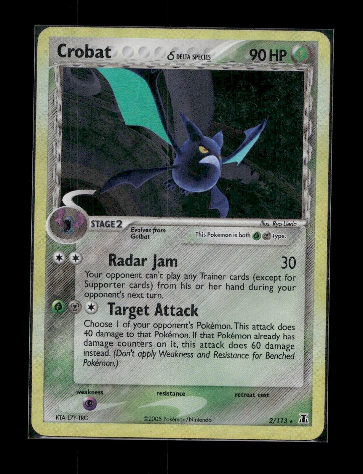 Pokemon - Crobat Reverse Holo - Delta Species 2/113 MP