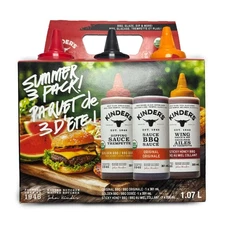 Kinder's Summer 3 Pack (Golden BBQ, Original and Sticky Honey BBQ Sauces)