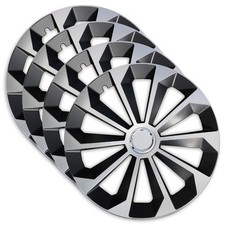 Set 4 Copricerchi 15 Pollici Fame Ring Mix Coppe Grigie Universali per Fiat