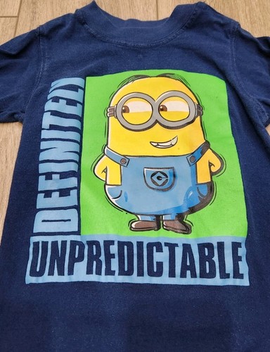 Despicable Me Minion Unpredictable Kids 4T Long Sleeve Graphic Tee Shirt - Picture 2 of 5