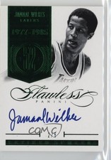 2013-14 Panini Flawless Retired Numbers Emerald 2/5 Jamaal Wilkes Auto HOF 3d3