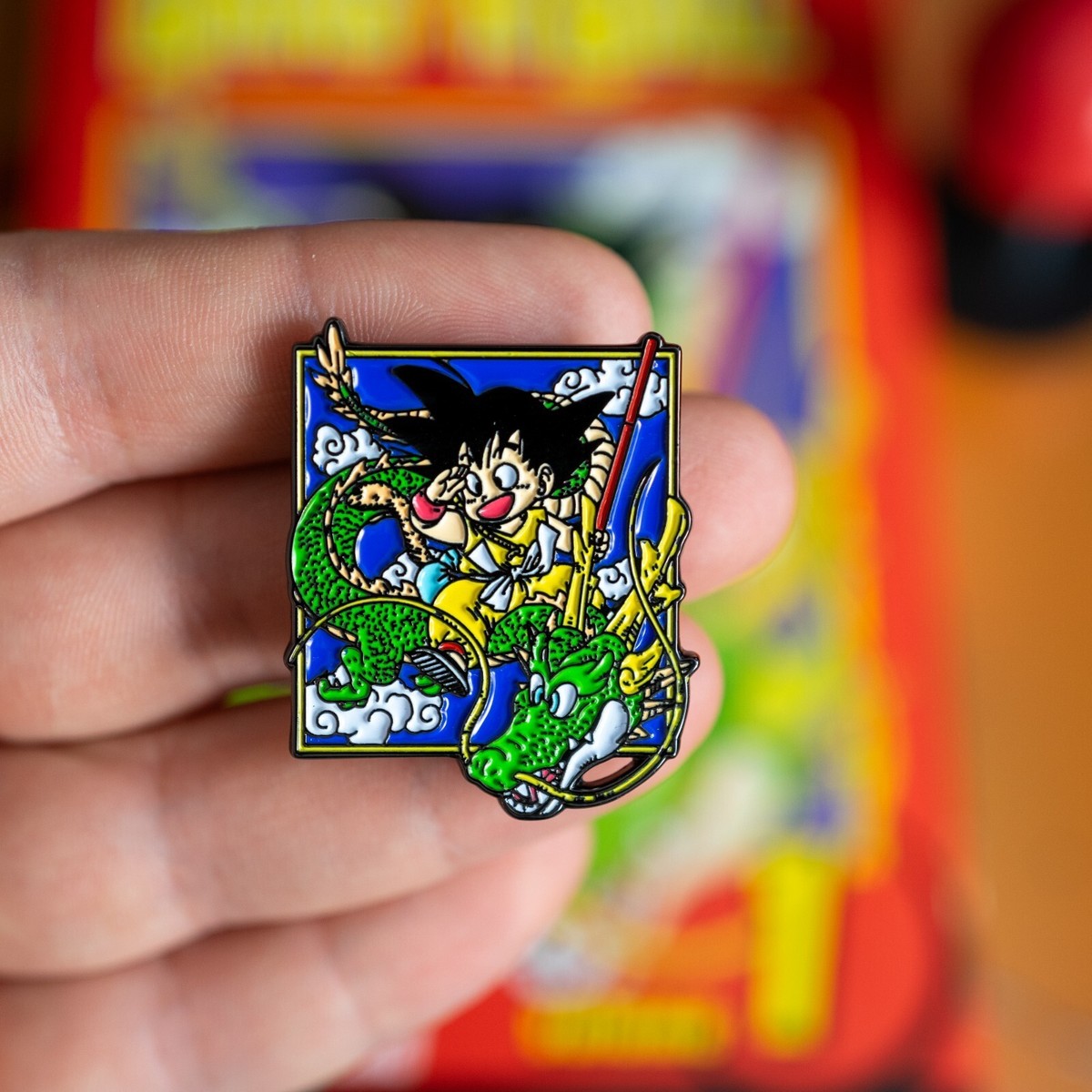 Dragon Ball Goku on Shenron with Power Stick Pin Anime TV Manga