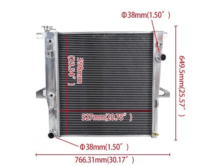 Aluminum Radiator For 1998-2011 Ford Explorer Ranger Mazda B3000 B4000 3.0L 4.0L - Image 2 of 4