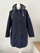 Cotton Traders Navy Rain Coat Jacket Parka Anorak Spring Summer Size 16 Mac