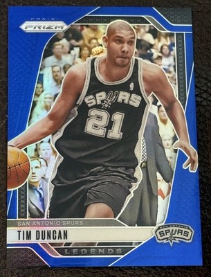 2024-25 Panini Prizm Legends Blue Prizm /199 Tim Duncan #297 HOF