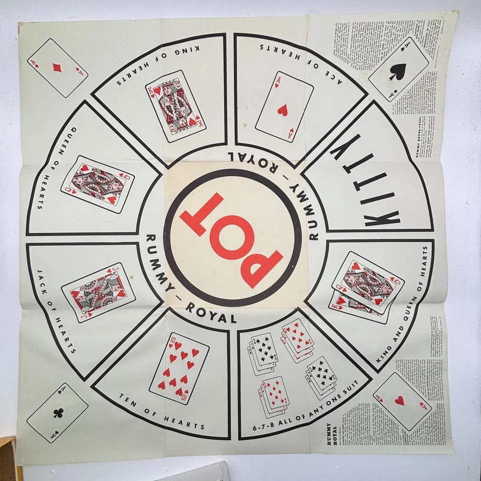 Tarjetas tripoley vintage Rummy Royal edición de lujo completas Whitman 1975 fichas Foto 4 de 4