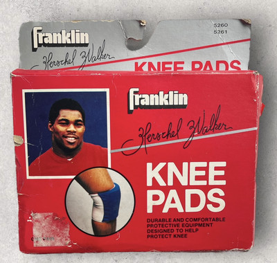 Vintage Franklin Official Hershel Walker Knee Pads Cowboys Bulldogs Make Offer