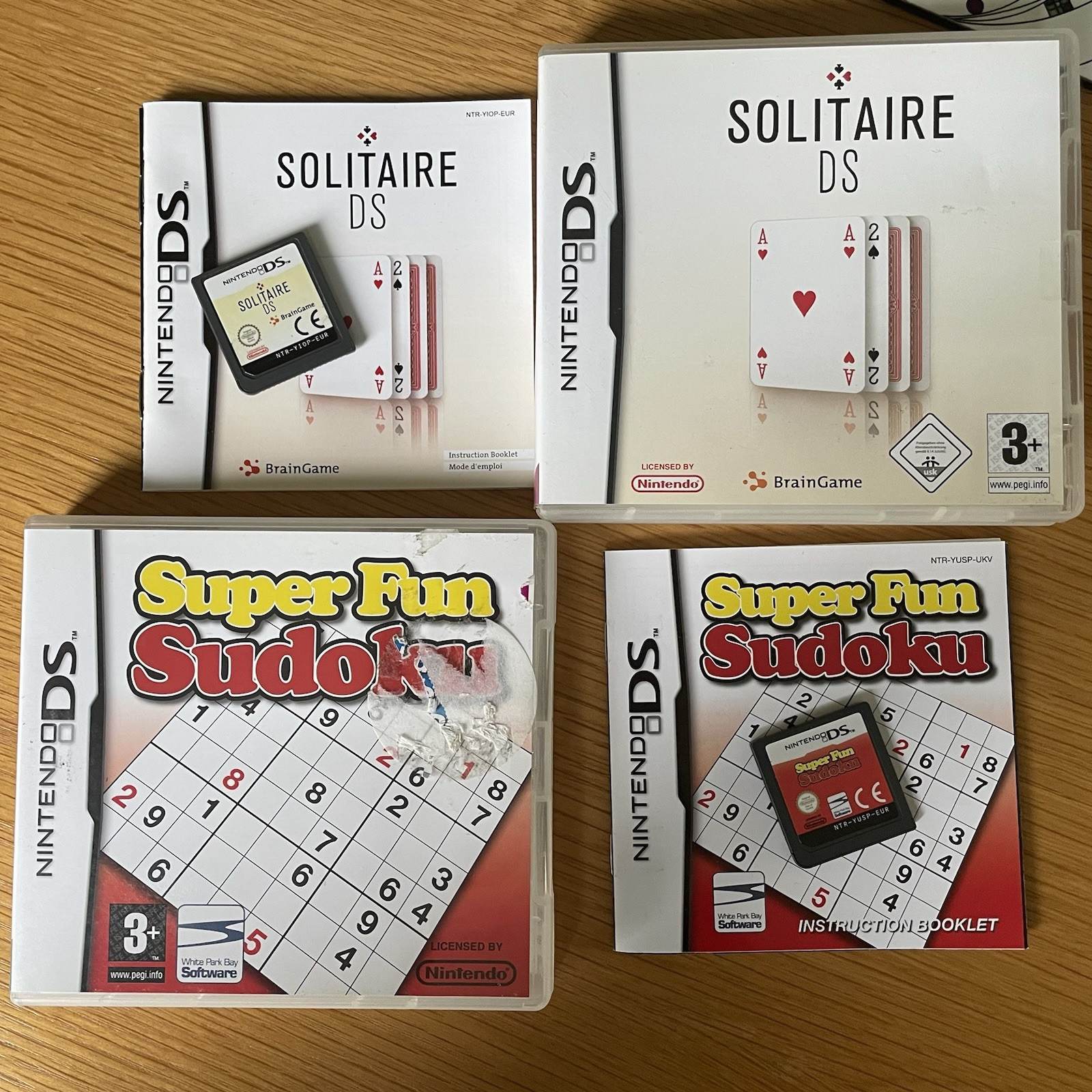 Nintendo DS Solitaire Super Fun Sudoku Bundle