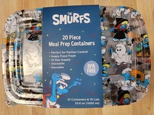 20 Piece Meal Prep Container Set - Kitchen - Meal Prep - Smurfs Halloween