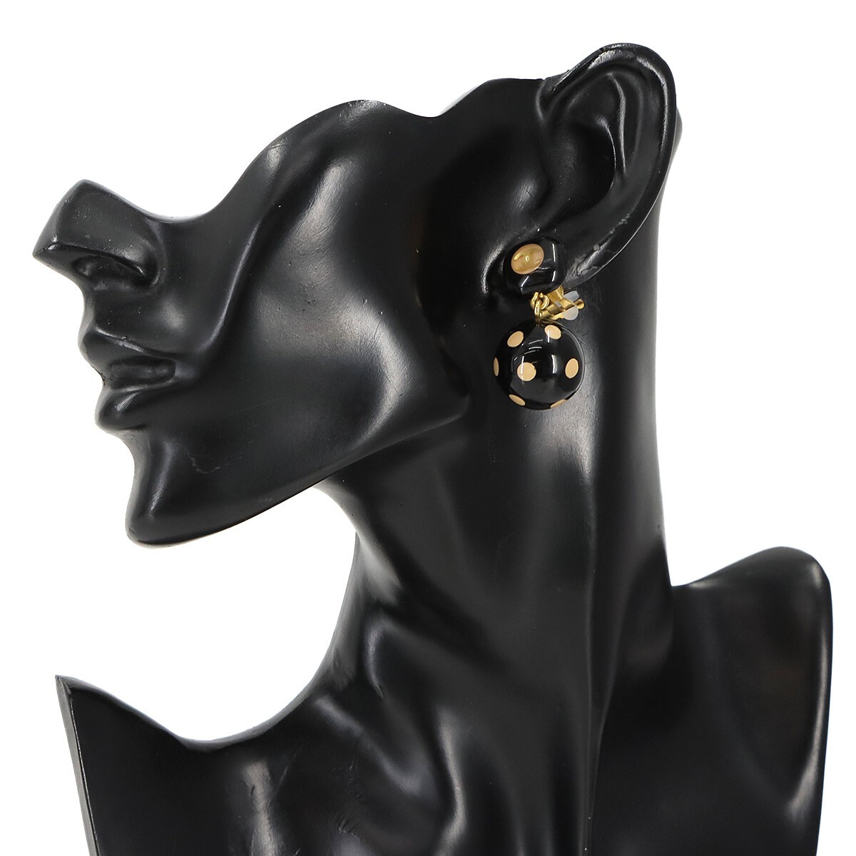 Good Condition CHANEL Dot Pattern Ball Swing Earr… - image 5