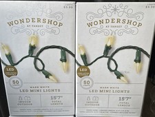 Lot Of 2 Wondershop christmas Lights Warm LED white Mini Indoor/Outdoor 15  7  