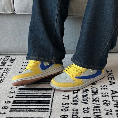 Travis Scott x Air Jordan 1 Low OG 'Canary' - DZ4137-700-35.5 - Unisex Sneaker