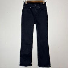 Madewell Black Mid Rise Kick Out Crop Jean Size 25