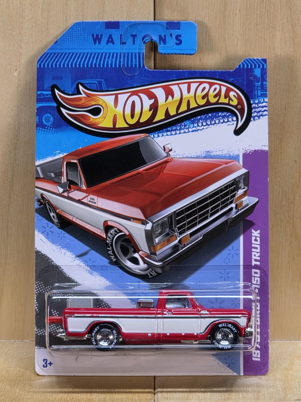 2013 Hot Wheels Sam Walton's 1979 Ford F-150 Truck with Wal-Mart Real Riders