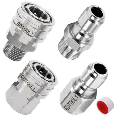 #ad #ad Pressure Washer Quick Connect Kit 3 8 Inch 3 8quot; Male and Female NPT Silver $22.02