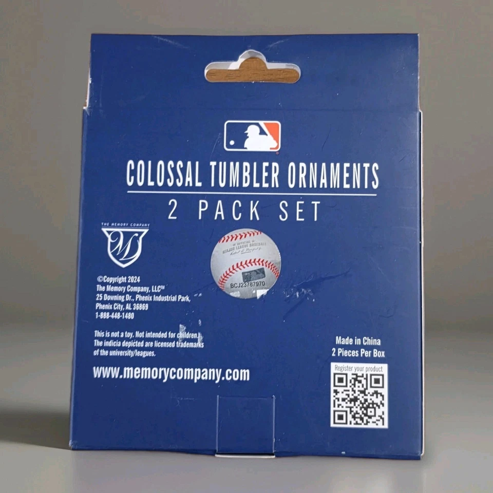 亚特兰大勇士队圣诞装饰品 2 件套巨型水杯 美国职棒大联盟棒球 全新 — 第 3/3 张图片