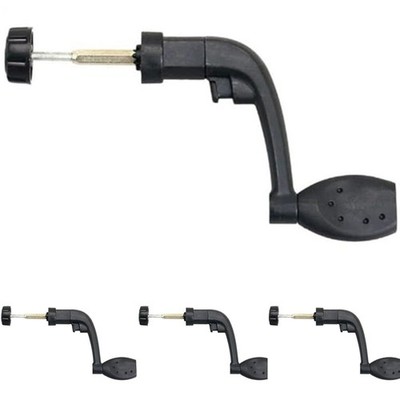 4 Pcs Black Fishing Spinning Reel Handle Grip Replacement, Plastic Fishing... 