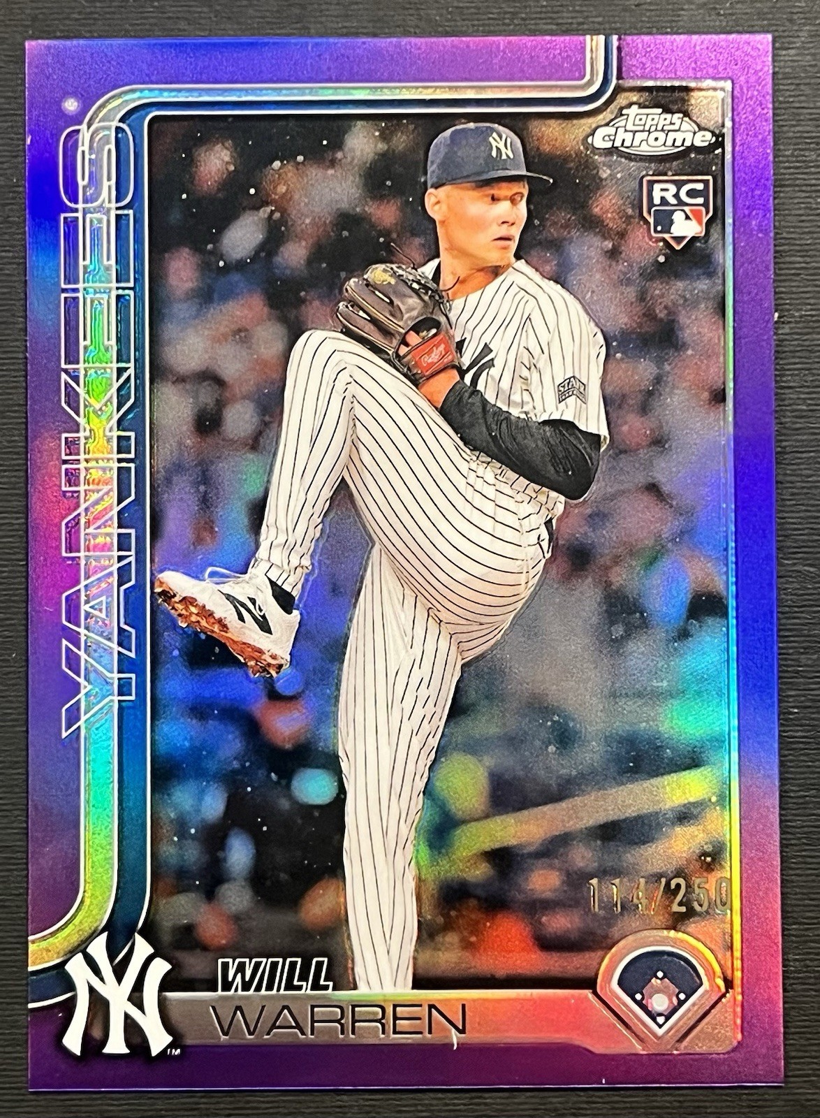 2025 Topps Chrome - Will Warren #81 Purple Refractor /250 (RC)