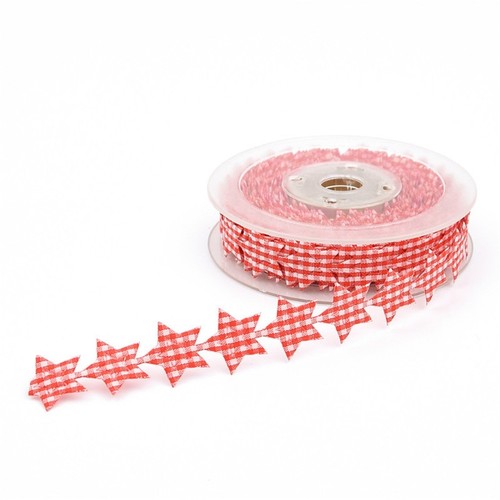 Red Star Ribbon Craft Ribbon Checkered Craft 10 Meters Per Spool Mother s Day - Picture 3 of 7