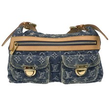 Borsa a tracolla Louis Vuitton blu monogramma denim baggy PM M95049 FL0016 156281