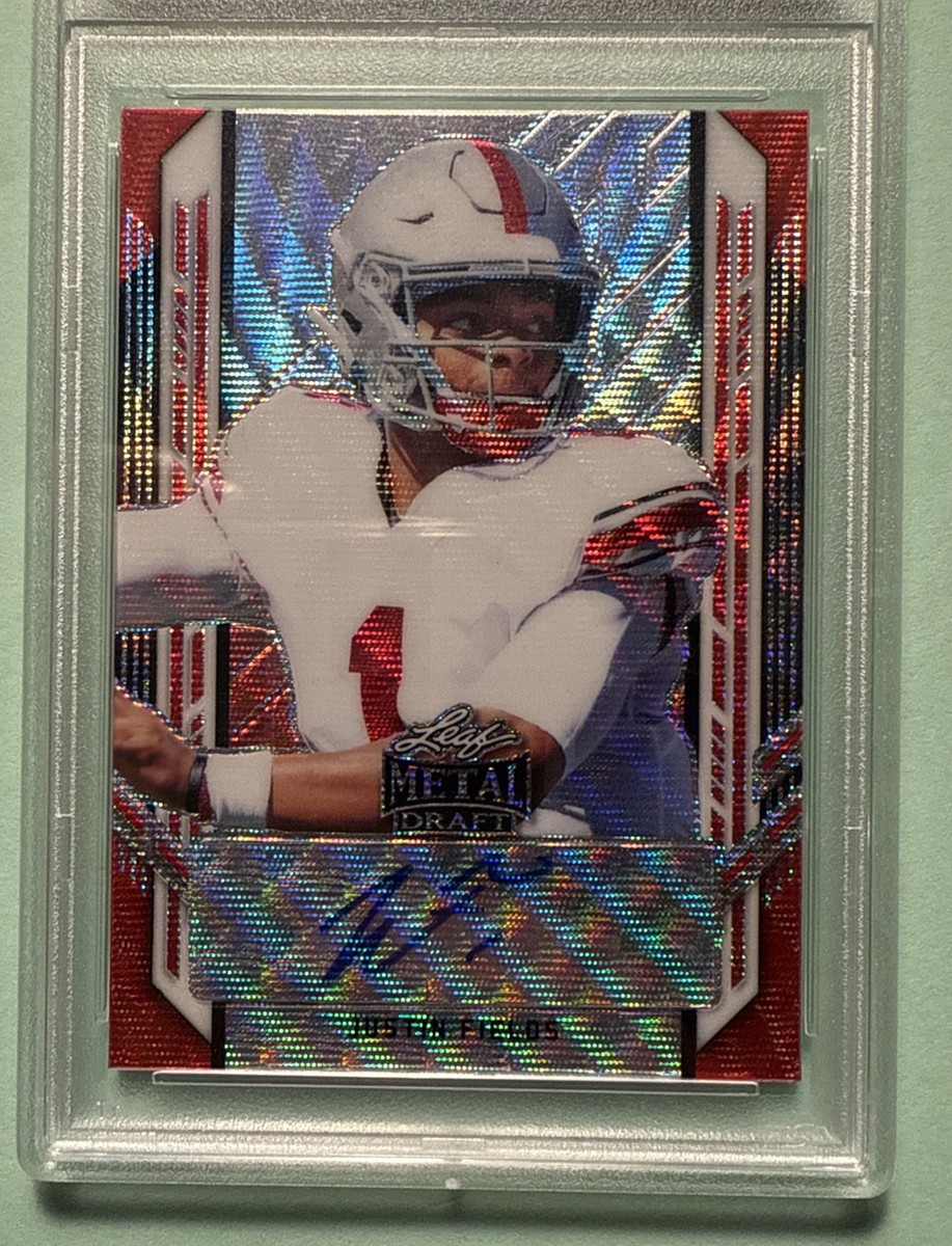 Justin Fields rated rookie サイン NFL カード Justin Fields rated