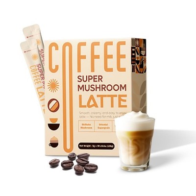 Mushroom Coffee Latte 30T | Shiitake Mushroom Ryze Mushroom Coffee Korean Instan