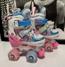 Truwheelz Adjustable Light-Up Roller Skates for Girls Size Small