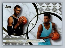 2024 Topps Dynamic Duals Victor Wembanyama Brandon Miller Rookie RC #SP-1