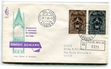 Vatican FDC Venetia 1960 Synod travelled Racc. for Italy