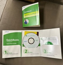 Intuit QuickBooks Pro 2009 Accounting Software Windows W/ Mnuals Key  Train CD