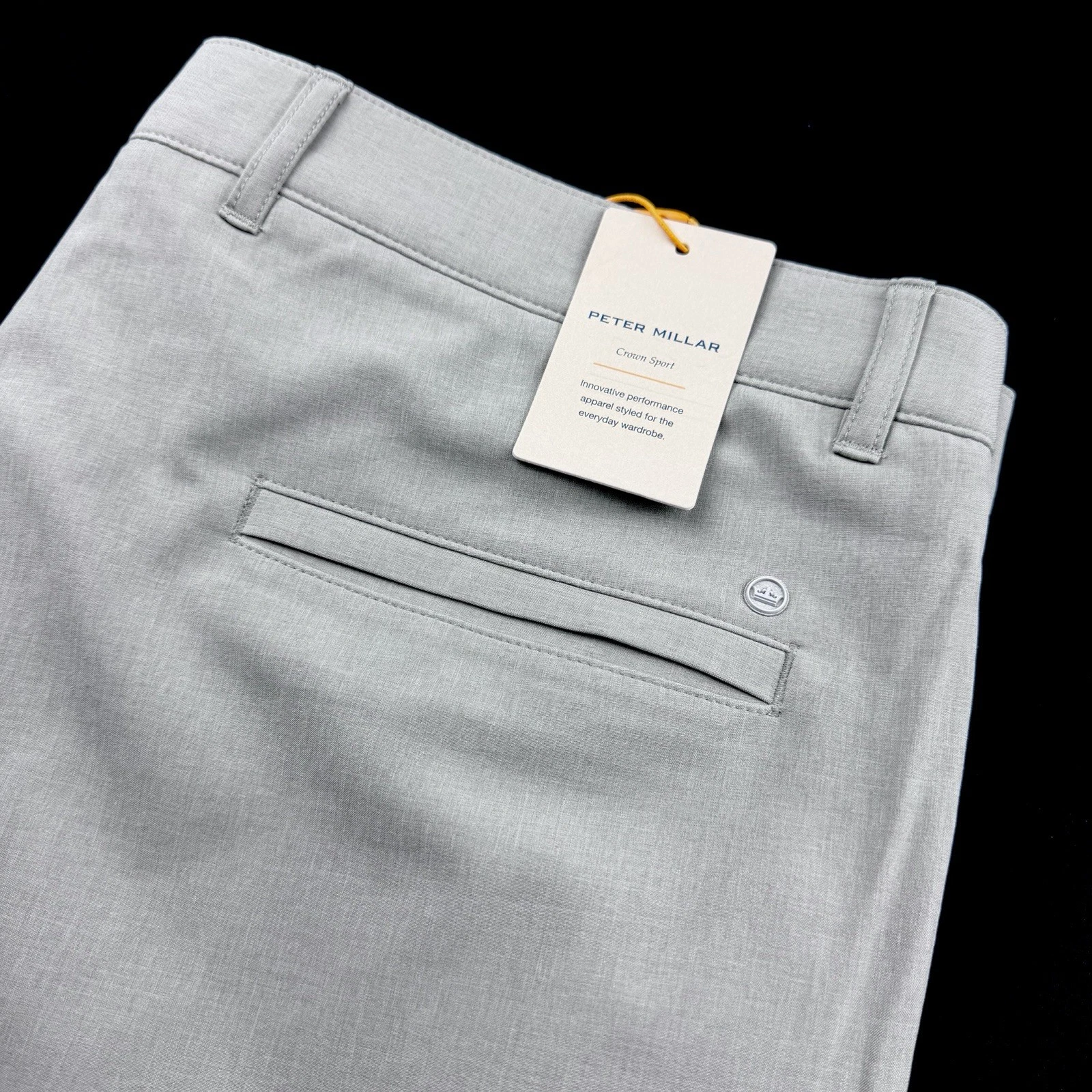 Peter Millar Crown Sport Shackleford Hybrid Shorts British Gray Size 36 $110
Opens in a new window o