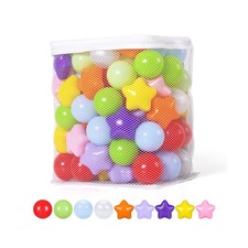 Realhaha Ball Pit Balls 50 100 200 500, Star Shapes for Babies Kids... Fast Ship