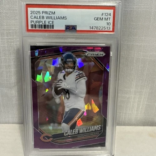 2025 Caleb Williams Panini Prizm Purple Ice Prizm  #224/225 Bears 🔥 PSA 10 GEM