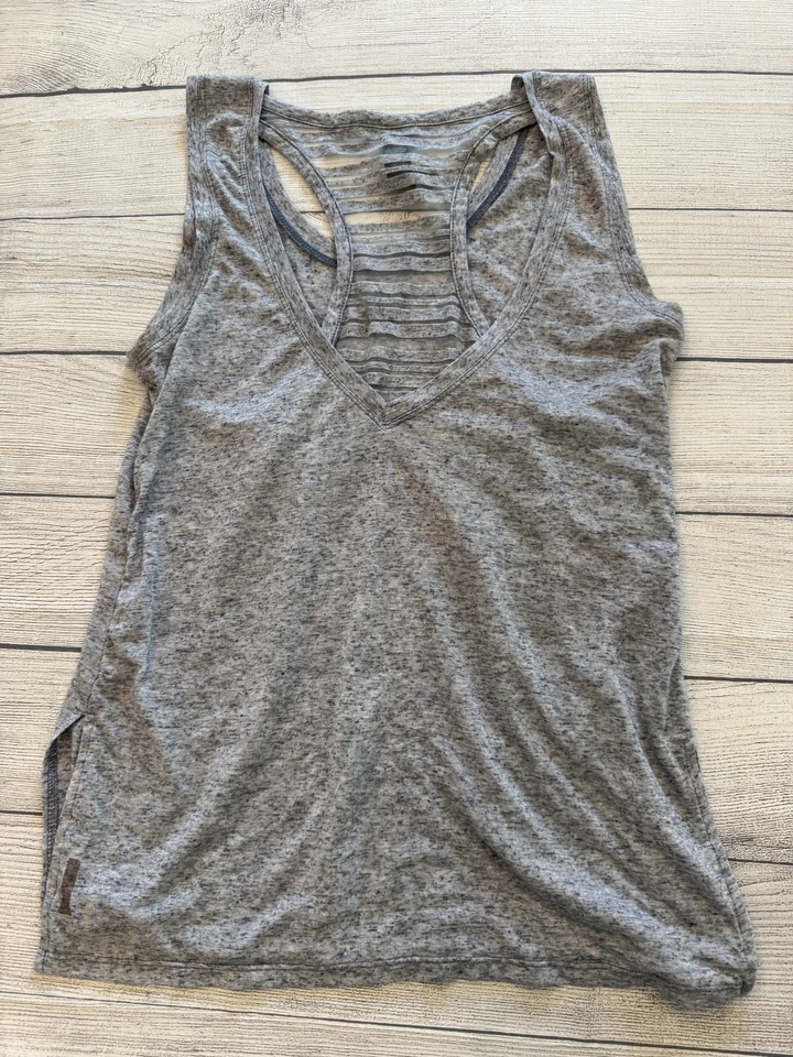 RBX Майка женщин средний серый вересковый V шеи с ремешками спортивная спортзал - Изображение 4 из 4