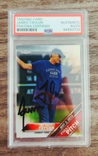 James Taylor Signed 2016 Topps Chrome First Pitch Card #FPC-7 Slabbed AUTO PSA