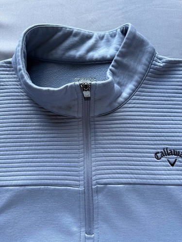 Callaway Golf Sweatshirt Men XXL Blue 1/4 Zip Long Sleeve Pullover Athletic - Picture 4 of 15