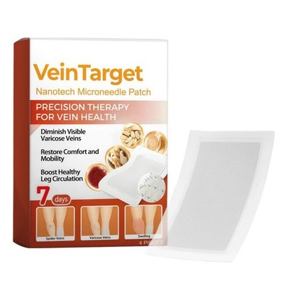 VeinTarget Nanotech Microneedle Patch Beinpflegepflaster 4 Stück Körperpflaste