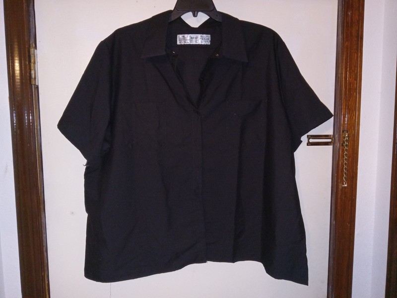 Red Kap Black Men's 4XL Short Sleeve Work Shirt Polyester/cotton  NEW no tags