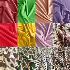 Suede Suedette Polyester Fabric Solid Colour / Animal Pattern 170g - 150cm wide