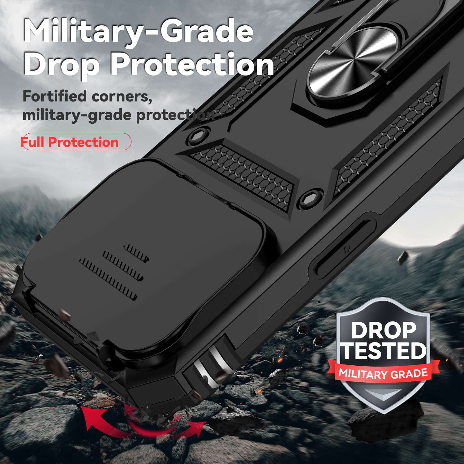 NEW For iPhone 17 Pro Max 17 Air 17 Pro Magnetic Ring Case Slide Lens Cover