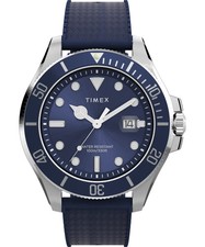 New Timex Trend Harborside Coast Blue Dial Rubber Strap Men's Watch TW2Y05000