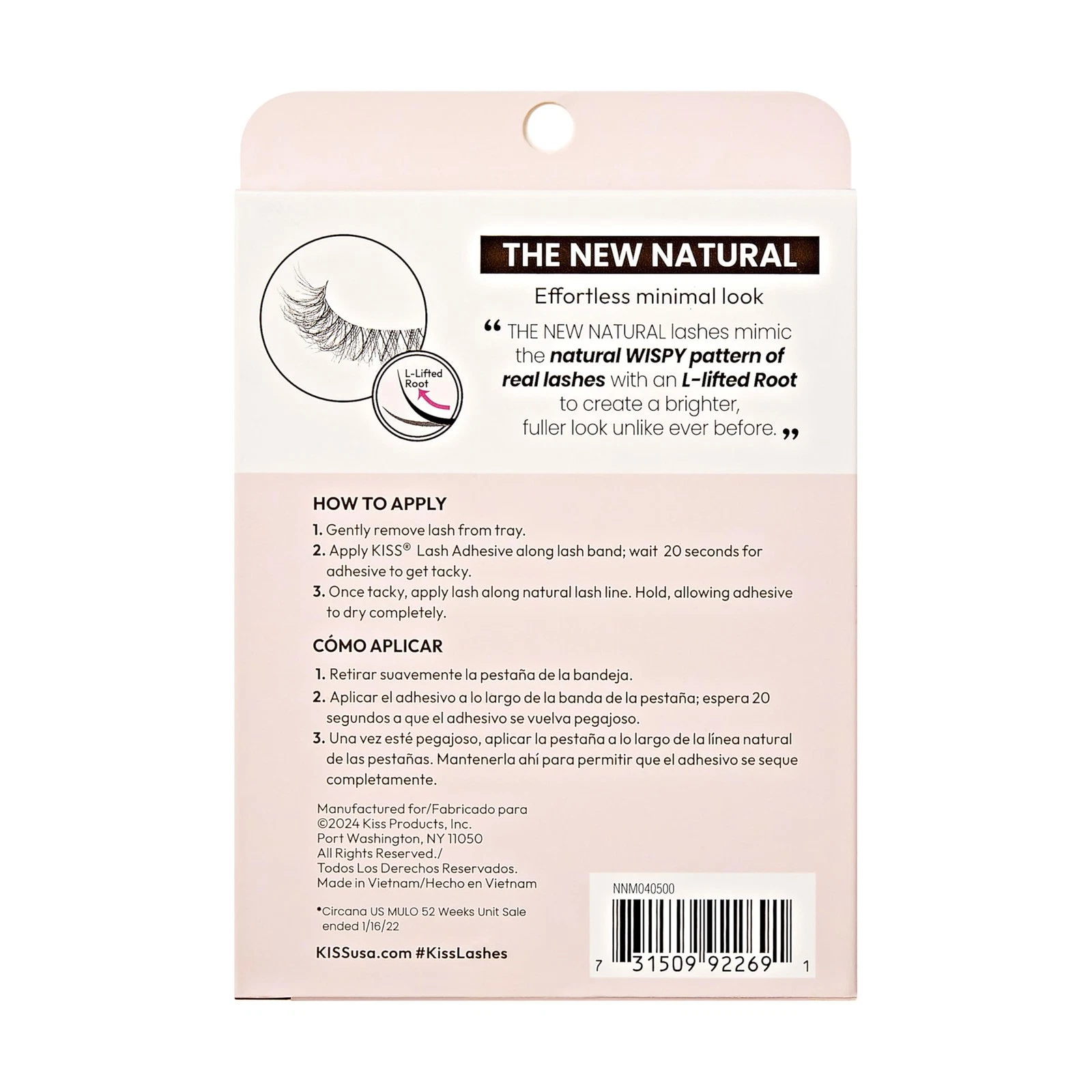 Kiss The New Natural, False Eyelashes, 'High Bun', 12mm, Includes 4 pairs of ... - product detail image 9