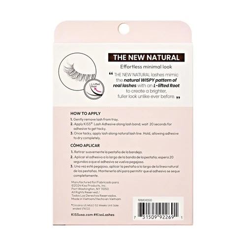 Kiss The New Natural, False Eyelashes, 'High Bun', 12mm, Includes 4 pairs of ... image 9