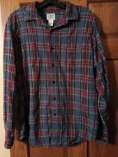 Vintage LL Bean Traditional Fit Plaid Flannel Men's Size M